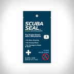 Scuba Seal packaging on a white background for Scuba divers mustache to stop mask leaks