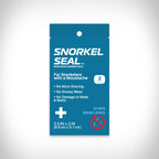 SnorkelSeal packaging on a white background for snorkeler's mustache to stop mask leaks